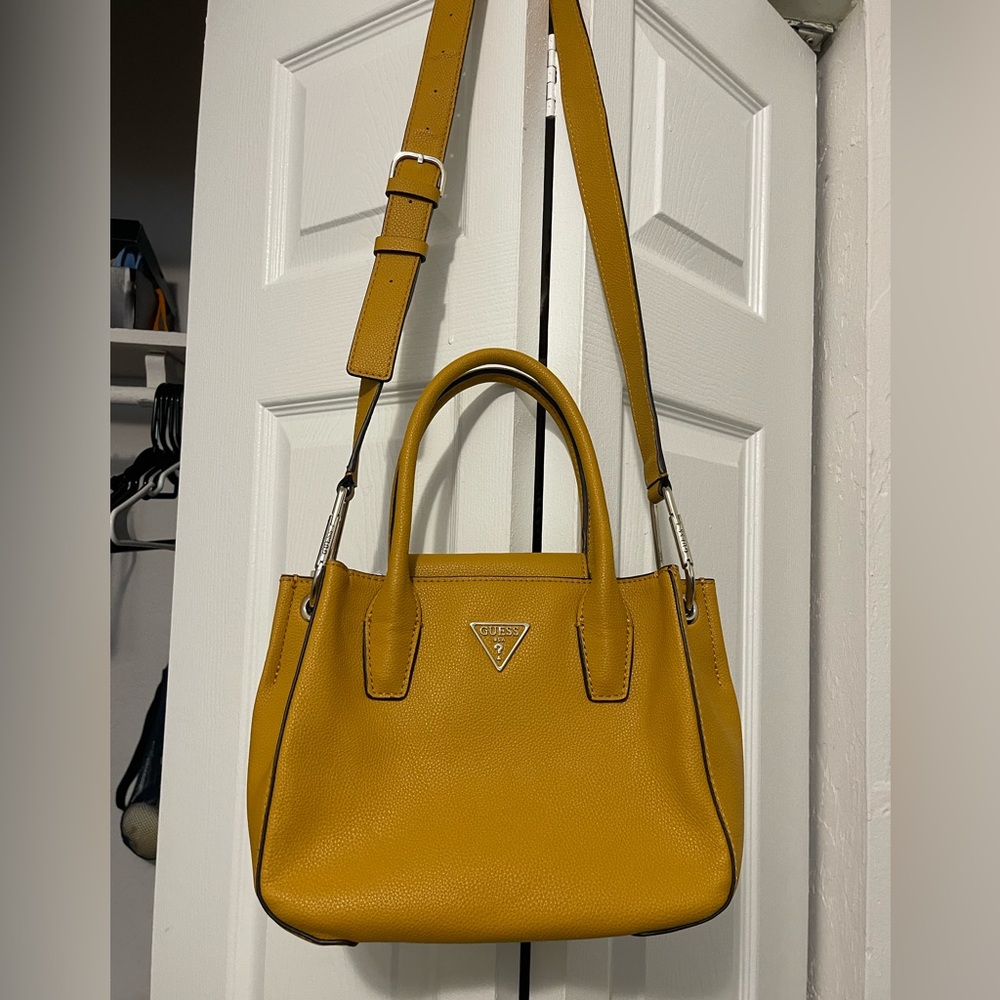 GUESS Mustard Yellow Satchel Bag